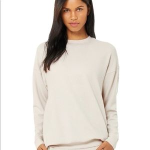 Alo Yoga Bone Micro Waffle Pullover XS